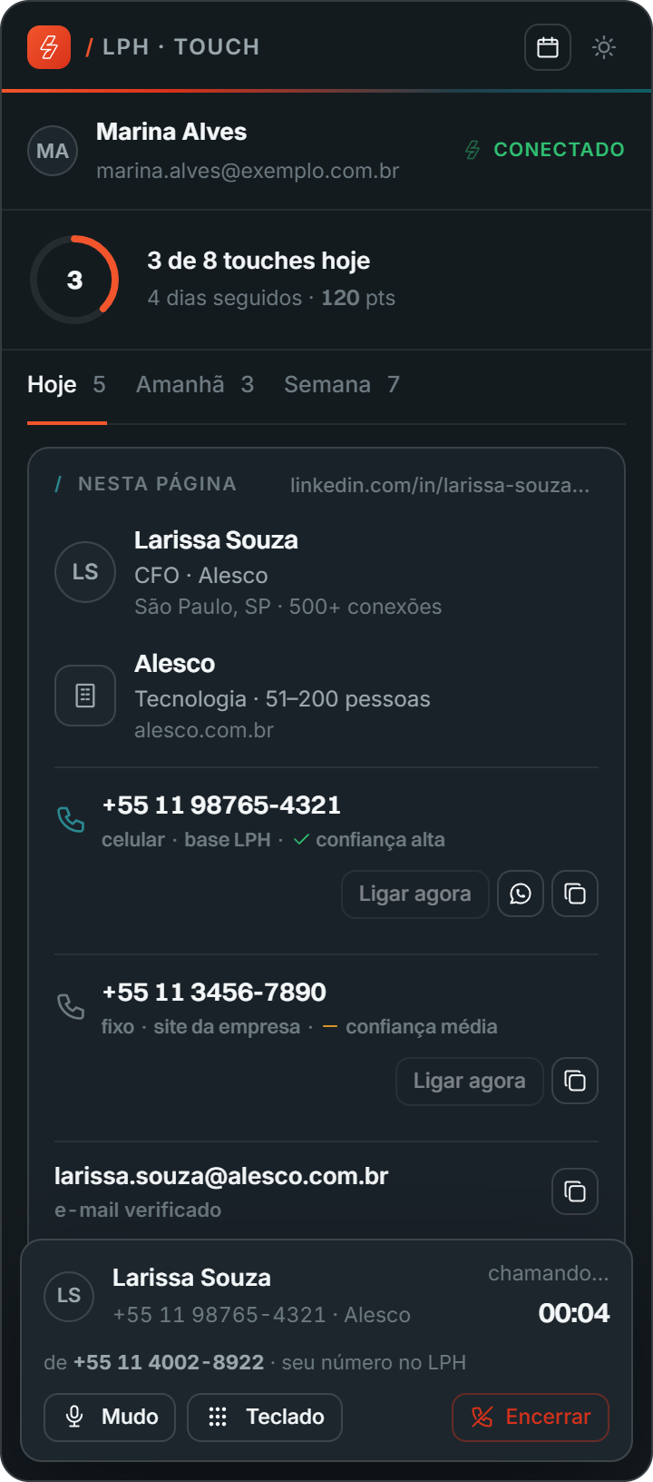 Tela: Discando