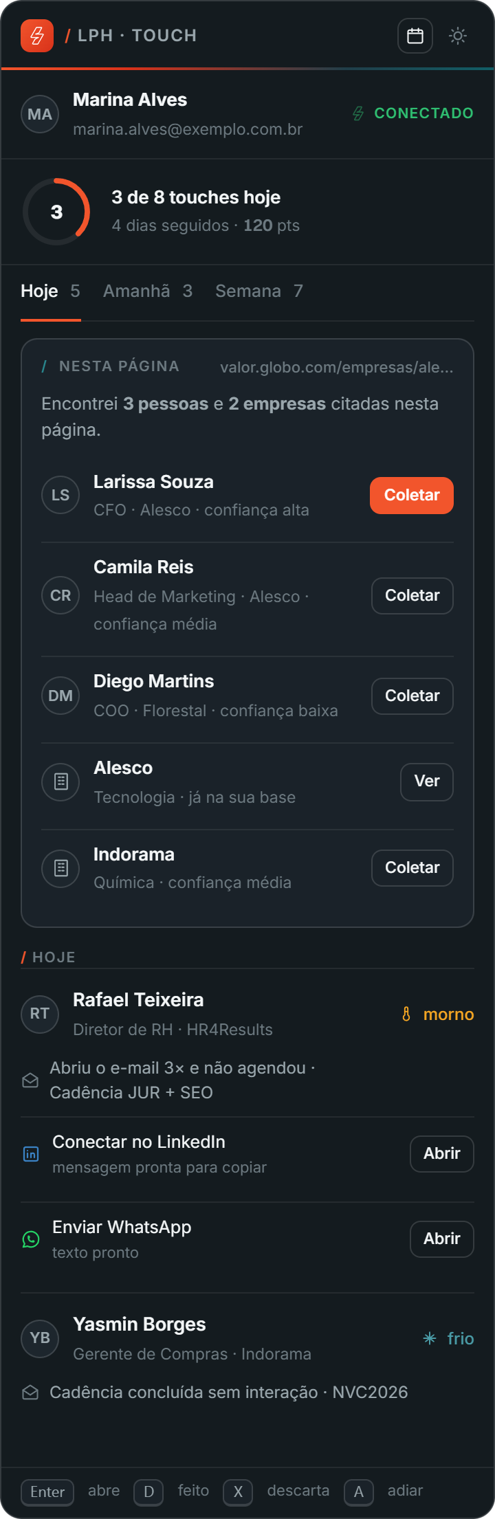 Tela: Qualquer página
